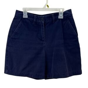 Ralph Lauren LRL Shorts 2P 2 Petite Women Navy Blue Chino 100% Cotton